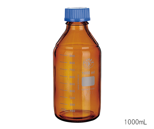 3-6006-04 ネジ口メディウム瓶 （遮光） 1000mL 2070H/1000SIMAX