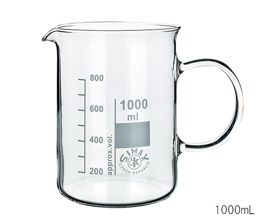 3-6008-02 ガラス手付ビーカー 400mL 154/400SIMAX