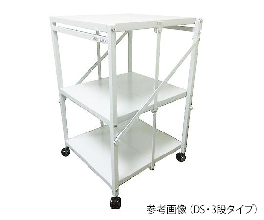 3-661-02 折りたたみ式スチールラック（ワンタッチタイプ） 棚板4段 H1000ニッコー