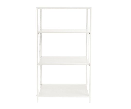 3-662-03 折りたたみ式スチールラック（ワンタッチタイプ） MidiLight 棚板4段 MidiLightH1500ニッ