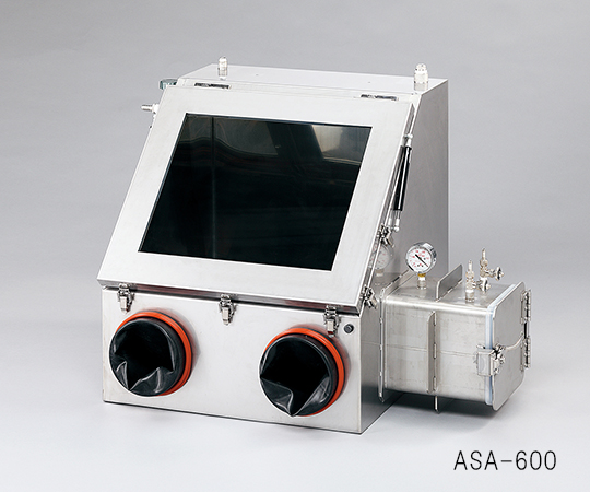 【大型商品※送料別途】3-6621-02 ステンレスグローブボックス（ガス置換型） 800×650×650mm ASA-800ア