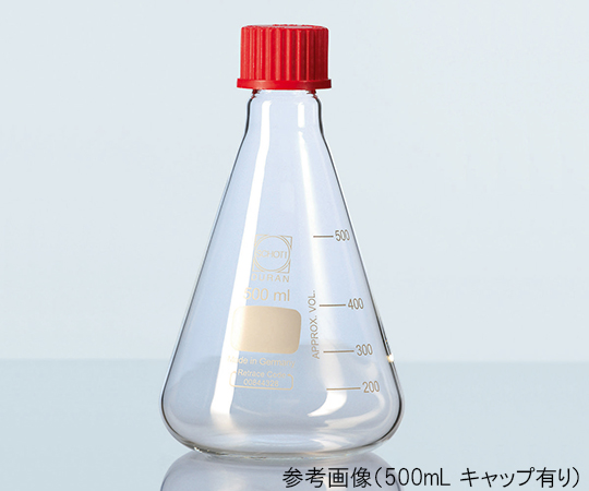 3-7120-04 ネジ口三角フラスコ（PBTキャップ（GL32）） 1000mL 218035457SCHOTT/DURAN