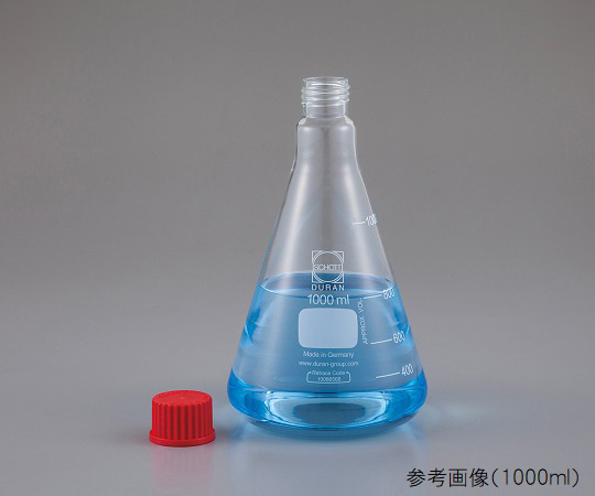 3-7120-04 ネジ口三角フラスコ（PBTキャップ（GL32）） 1000mL 218035457SCHOTT/DURAN