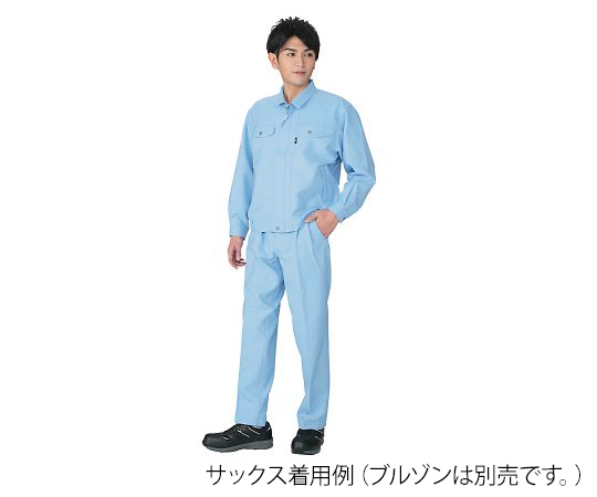 3-722-04 エコ高制電パンツ（ツータック） スプレーグリーン LL 80401-104-LL自重堂