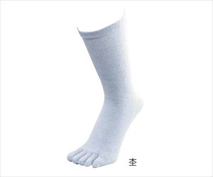3-7300-02 5本指ソックス 杢 1束（5足入） 6064川西工業