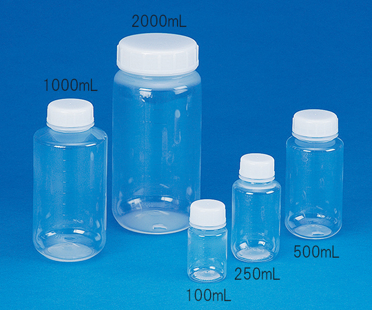 ニッコー3-7327-05　［受注停止］フッ素ガスコーティング容器 φ92.0×φ120×253mm 2000mL　JPF-20