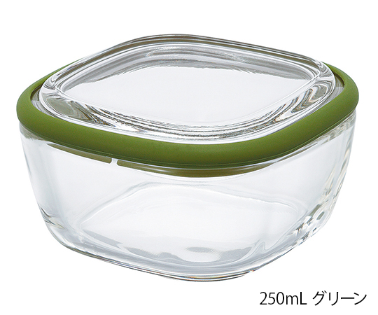 3-7432-03 HARIO 耐熱スクエアコンテナ 600mL グリーン CWK-M-OGHARIO