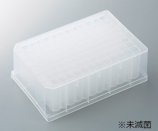 3-7496-02 96ウェルディーププレート（V底）未滅菌（1個/袋×20袋入） P96D07Nステム