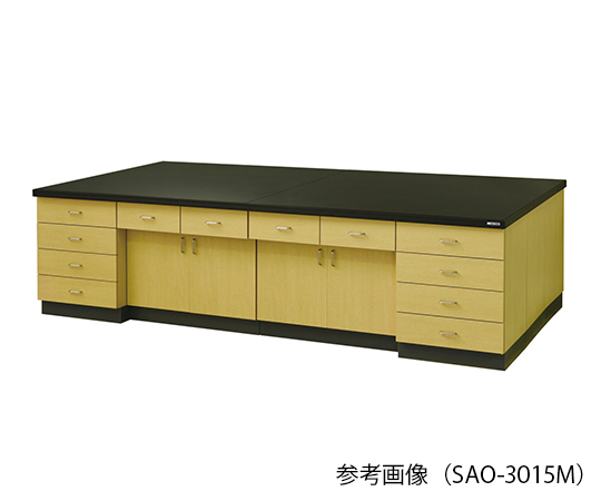 【大型商品※送料別途】【大型商品※送料別途】アズワン3-7741-04　中央実験台 (木目調タイプ) 3600×1500×800