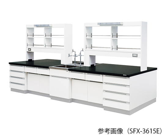 【大型商品※送料別途】【大型商品※送料別途】アズワン3-7793-01　中央実験台 (木製タイプ) LED照明付 2400×12