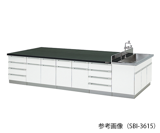 【大型商品※送料別途】【大型商品※送料別途】アズワン3-7801-04　中央実験台 (木製タイプ) 4200×1500×800