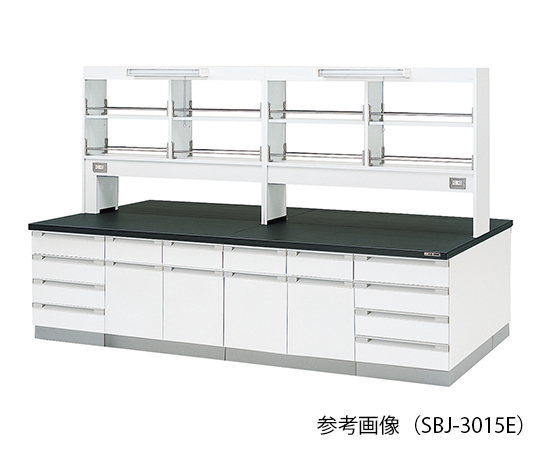 【大型商品※送料別途】【大型商品※送料別途】アズワン3-7809-04　中央実験台 (木製タイプ) LED照明付 3600×15