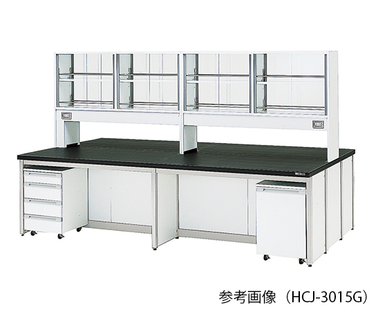 【大型商品※送料別途】【大型商品※送料別途】アズワン3-7917-01　中央実験台 (フレ-ムタイプ) ガラス戸付 1800×1