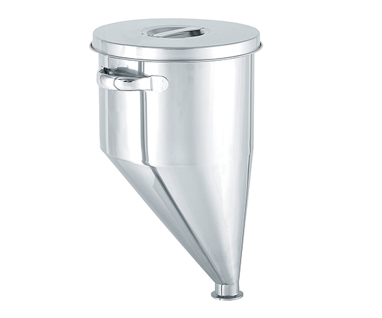 3-8373-06 偏心ホッパー型容器 25L EHT-ST-33日東金属工業