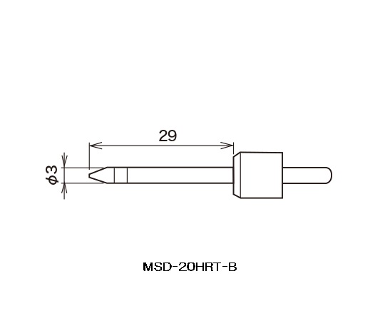 3-8475-11 電池式コードレスはんだこて 交換用こて先（円錐型） MSD-20HRT-B太洋電機産業(goot)