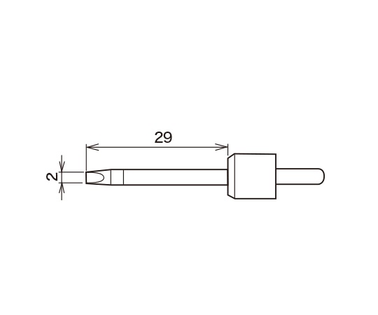 3-8475-12 電池式コードレスはんだこて 交換用こて先（マイナスドライバー型） MSD-20HRT-D太洋電機産業(goo