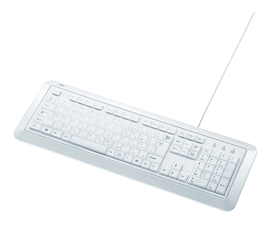 3-8840-02 防水防塵キーボード 480×170×25.9mm ホワイト SKB-BS5Wサンワサプライ