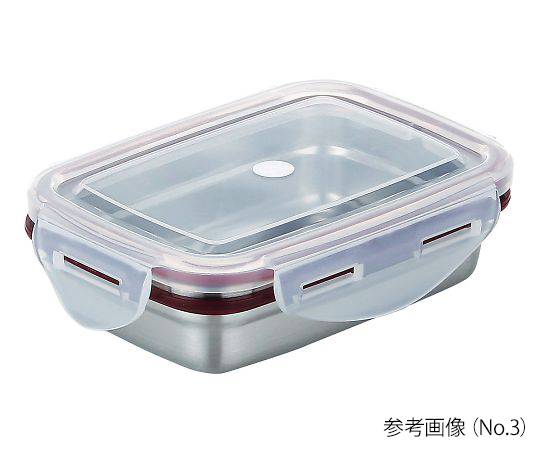 3-8850-02 ステンレス角型容器（ロックタイプ） 540mL No.4アズワン