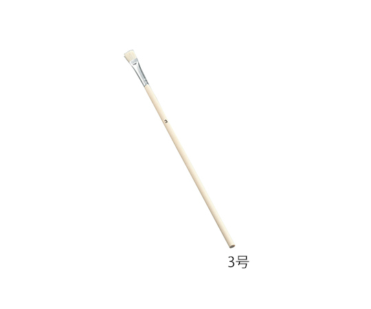 3-9043-02 平筆 OCTAGON 馬毛 3号 11699インダストリーコーワ