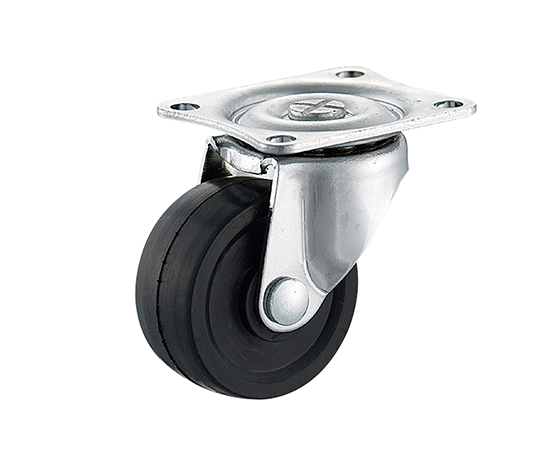 3-9084-03 小型キャスター（自在型) Φ32mm ゴム KFR-32光