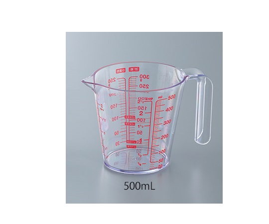 3-9226-02 耐熱計量カップ 500mL O-500アスベル