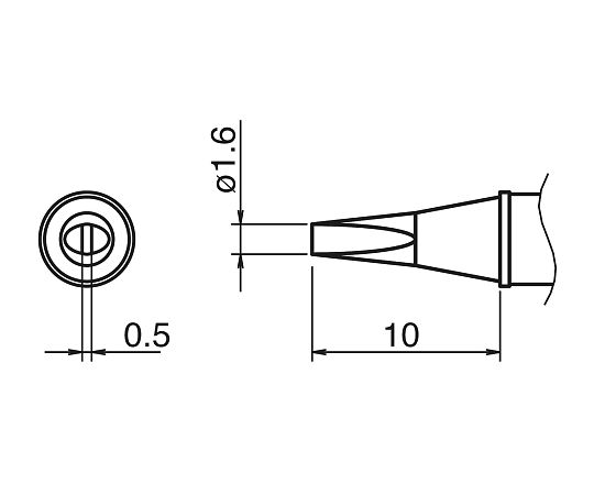 3-9233-05 IHはんだごて用こて先 T31-03D16白光（HAKKO）