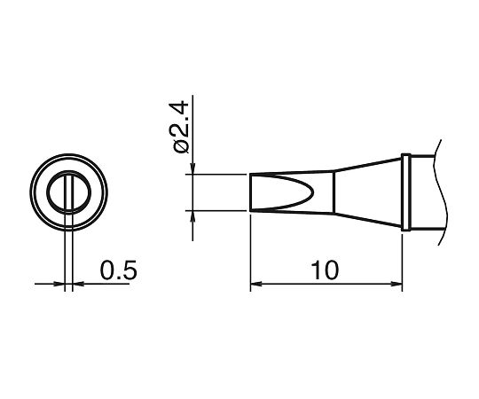 3-9233-06 IHはんだごて用こて先 T31-03D24白光（HAKKO）