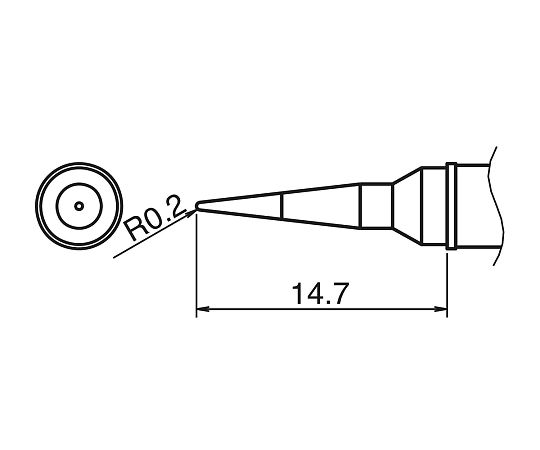 3-9233-09 IHはんだごて用こて先 T31-03IL白光（HAKKO）
