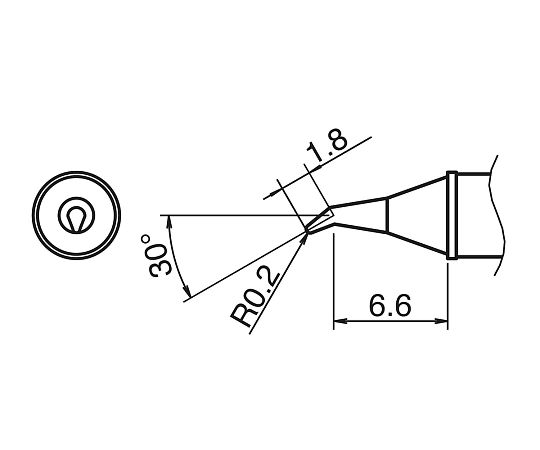 3-9233-12 IHはんだごて用こて先 T31-03JS02白光（HAKKO）