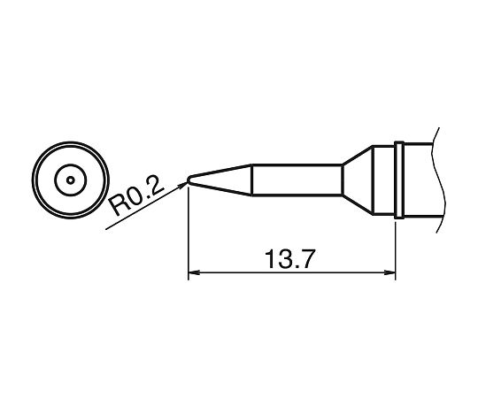 3-9233-14 IHはんだごて用こて先 T31-03SBL白光（HAKKO）