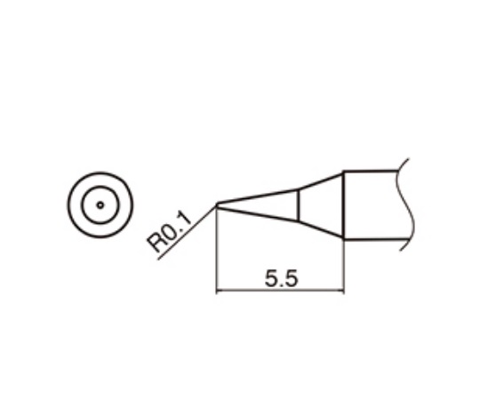 3-9234-18 マイクロはんだごて用こて先 T35-03I白光（HAKKO）