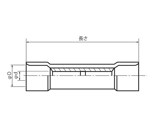 3-9644-03 銅線用絶縁被覆付圧着スリーブ（突き合せ用・B形） 黄 5個入 HC TMV-B-5.5ニチフ端子工業
