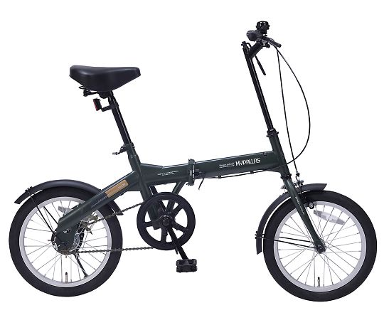 【簡易組立必要】【簡易組立必要】池商3-9763-16　折りたたみ自転車　グリーン M-100 GR池商