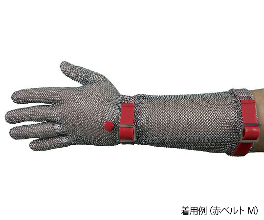 Manulatex3-9852-11　［受注停止］ステンレスメッシュ手袋（ロングカフ）　緑ベルト　XS 0GCM.131.12.