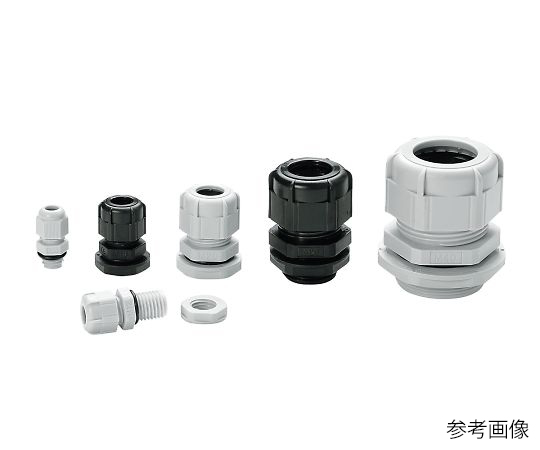 3-994-01 Mネジケーブルグランド（RM型） 黒 1個入 RM8L-2.5Bタカチ電機工業