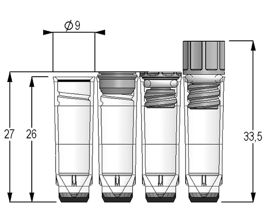 Micronic　Europe　B.V.4-1087-46　クライオチューブ　Internal　thread　0.75mL　ラッ