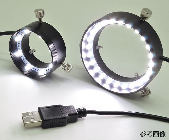 オプター4-1791-02　USB式リング型LED照明　24/赤 LRF-40/28R(USB)-24オプター