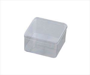 4-2277-17 スチロール角型ケース（PS） 114×114×65 12個入 633