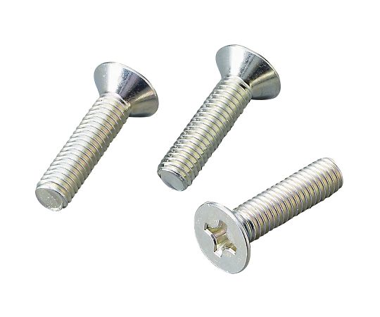 4-280-02 （+）皿小ネジ 鉄（三価ホワイト） 100本入 M2×4サンコーインダストリー