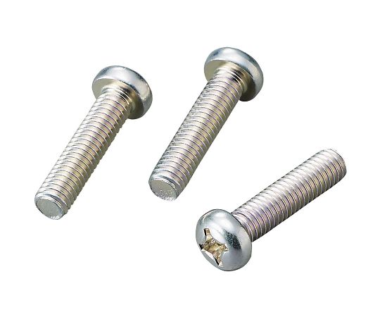 4-289-22 （+）ナベ小ネジ 鉄（三価ホワイト） 100本入 M3×15サンコーインダストリー
