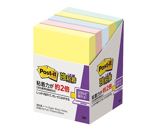 スリーエム4-2967-01　ポスト・イット®強粘着　ノート　75×50mm 656-5SSAPスリーエム