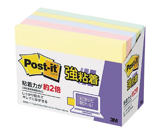 スリーエム4-2967-03　ポスト・イット®強粘着　ノート　75×100mm 657-5SSAPスリーエム