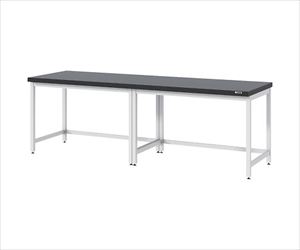 【大型商品※送料別途】【組立必要】4-3343-04 スチール作業台（足掛けコの字） 2400×750×800mm JCA-24