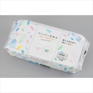 4-3594-01 「フルールドゥ」ペーパータオル（再生紙100％）1パック（200枚入）