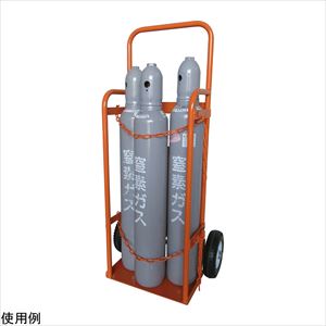 4-3600-01 多目的用運搬車（ボンベ・空調容器）555×365×1125mm KS-AirCarry
