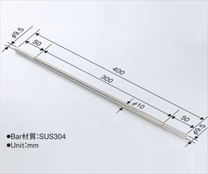 4-4077-03 ノンワイヤーバーコーター（厚膜・高粘度塗工仕様） φ9.5×400mm #84 OSP-230T-L400オ
