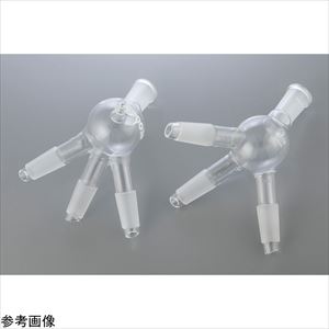 4-4126-01 アダプター（三又・減圧用・角度約135°）吸引口あり 024.471.03Glassco
