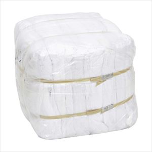4-4178-06 新生地 白メリヤスウエス 縫い目有り 8袋入 SWC12