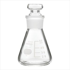 【食品衛生法適合】4-4573-01 共栓三角フラスコ 50mL（TS22） TSF-50-SCIHARIO