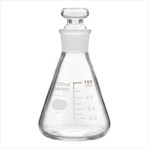 【食品衛生法適合】4-4573-02 共栓三角フラスコ 100mL（TS22） TSF-100-SCIHARIO